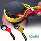 6inch Belt Wrench Oil Filter Puller Strap Spanner Chain Wrench Strap Opener, Adjustable Disassembly Tool Opener Tool Car Mobile World