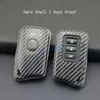 Car Key Fob Chain Case Cover Ring Shell For 2013-2023 Lexus RX ES NX IS GS LX RC Carbon Fiber 200t 300 300h 350 450h CM World
