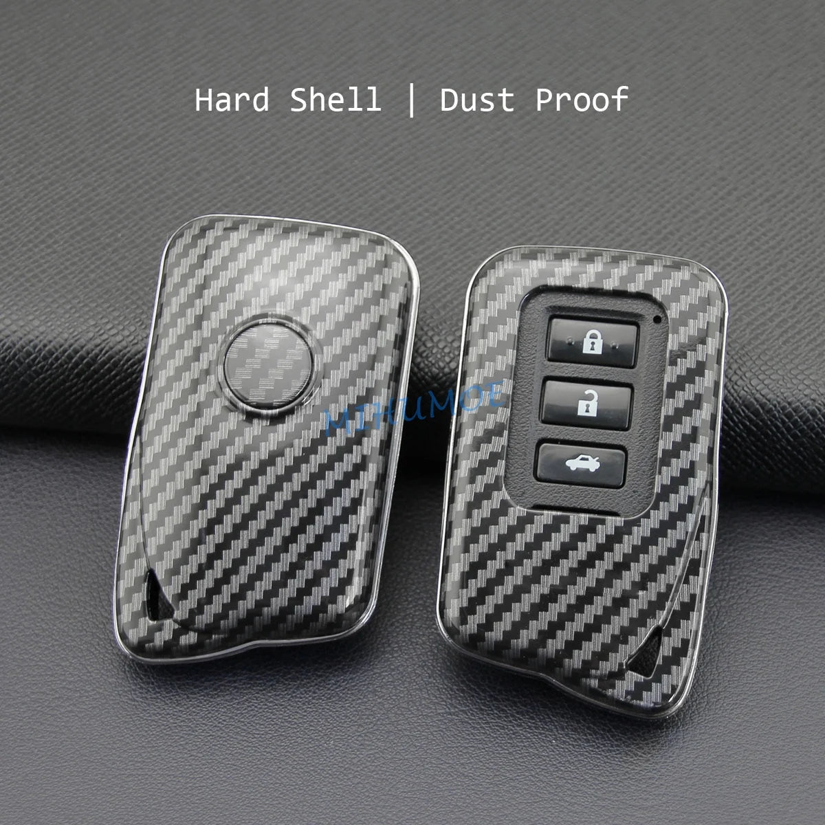 Car Key Fob Chain Case Cover Ring Shell For 2013-2023 Lexus RX ES NX IS GS LX RC Carbon Fiber 200t 300 300h 350 450h CM World