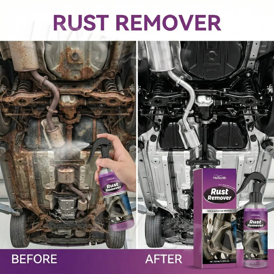 Automotive Exterior Rust Remover Spray Remove Iron Dust Residue Protect Car Paints Metal Part Anti-Corrosion Waterproof Agent
