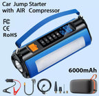TS03 Portable 10000MAH Emergency Tools 150 Psi Tire  Peak 1200A Car Jump Starter Power Bank With Air Compressor