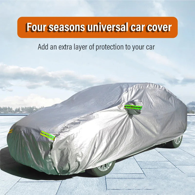 1pcs Car Cover Outdoor Protection Full Cover Anti-Deciduous Bird Droppings Sunshade Dustproof Protection Cover Auto Parts Car Mobile World