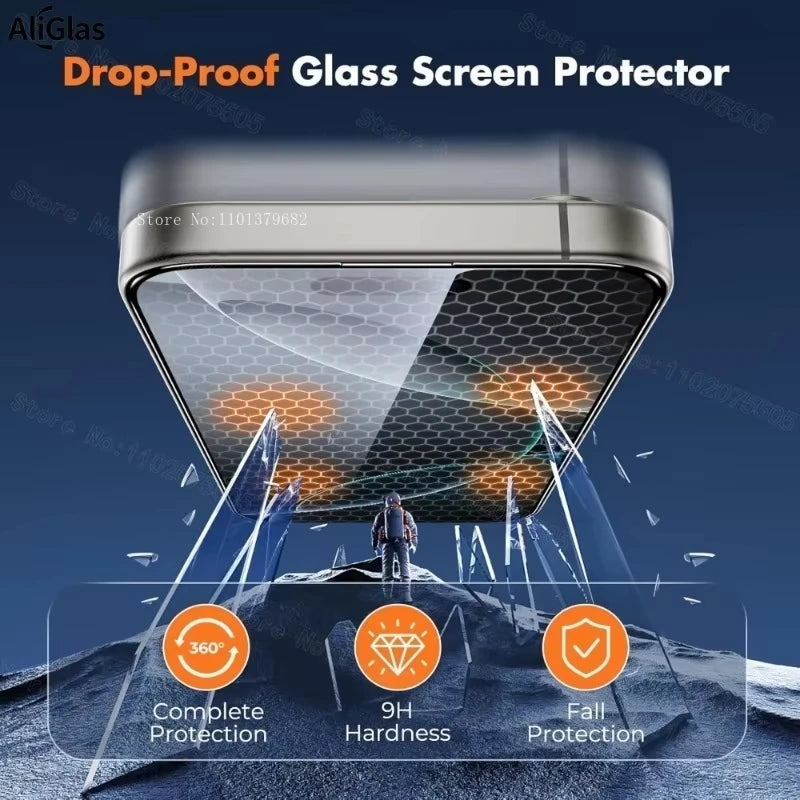 3-5PCS HD Easy Install Screen Protector For iPhone 17 16 Pro Max Air 13 11 15 14 Plus 16e 12 Mini XR X Xs 7 8 Tempered Glass Car Mobile World