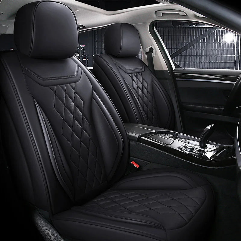 Universal Five-Seater Car Seat Covers Premium Leather Four Seasons Suitable for Most Cars SUVs Off-Road Vehicles CM World