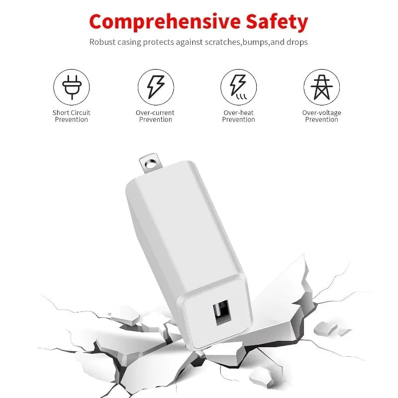 USB Wall Charger USB-A 5V 1A AC Power Adapter US Plug for iPhone 16 Samsung Xiaomi Console Camera Travel Charging Phone Adapters