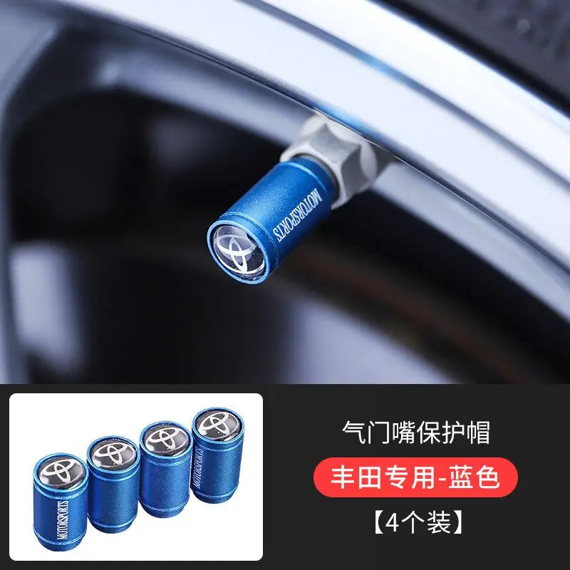 4Pcs Matt Car Wheel Tire Valve Caps for Toyota RAV4 Corolla Camry Frontier Supra C-HR Hilux Tacoma PradoCorolla CHR Accessories CM World