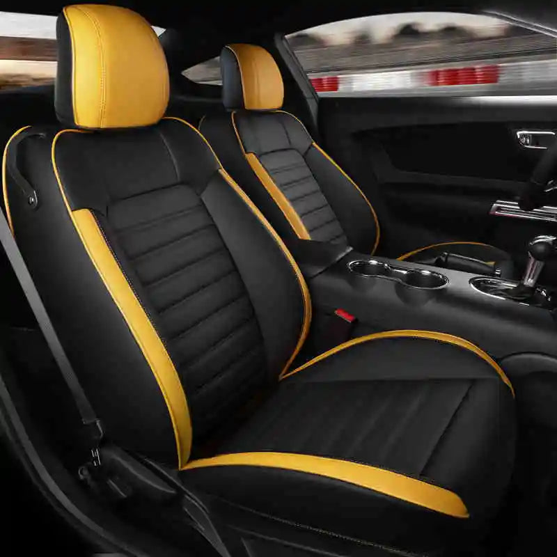 Custom Fit for 2015-2024 Mustang Coupe Car Seat Covers Full Set Durable Quality Material for Ford Mustang Coupe Gt CM World