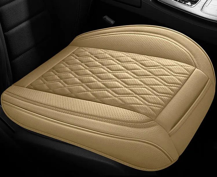 Cowhide Leather Car Seat Covers Breathable Front Car Seat Cushion Non-Slip Rear Seat Pad Universal All Weather Auto Seat Covers
