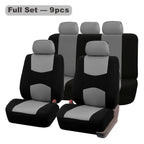Four Seasons Fashion Universal 9 pcs Car Seat Cover Polyester Fabric Car Seat Cover CM World