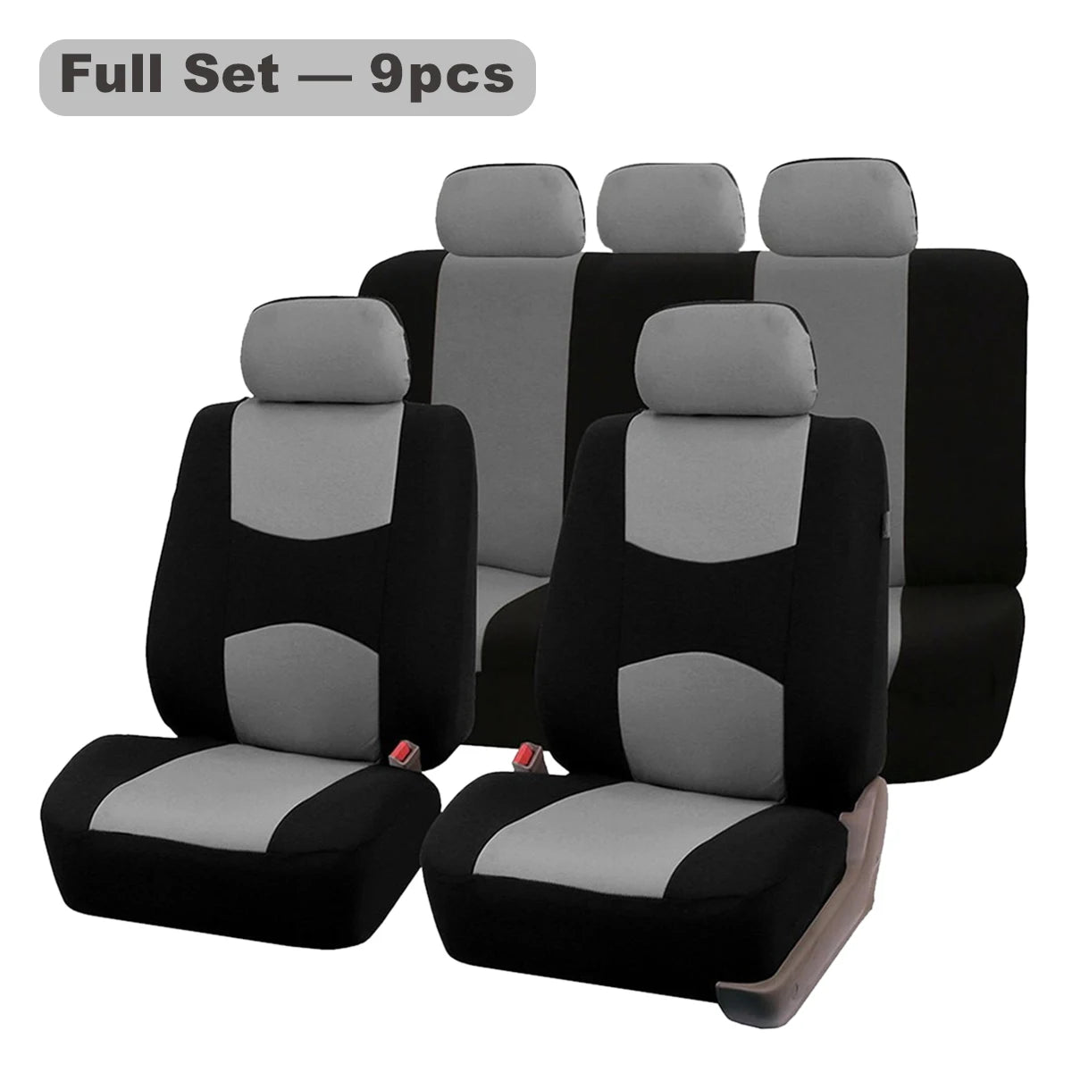 Four Seasons Fashion Universal 9 pcs Car Seat Cover Polyester Fabric Car Seat Cover CM World