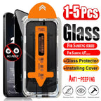 1-5PCS Privacy Full Screen Protector For Samsung A57 A56 A55 A37 A17 A16 A36 S25 S24 S26 Ultra Anti Spy Easy Installation Glass