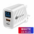 USB PD Charger 20W Fast Charging Type C Digital Display Phone Charge Adapter For iPhone Samsung Xiaomi Huawei USB C Wall Charger