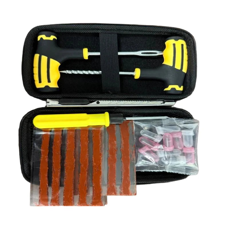 Heavy Duty Repair Accessories for Motorcycle Professional Car Tire Plug Kit- Vacuum Tyre Repair Screws Fast Repair Kit with Box CM World