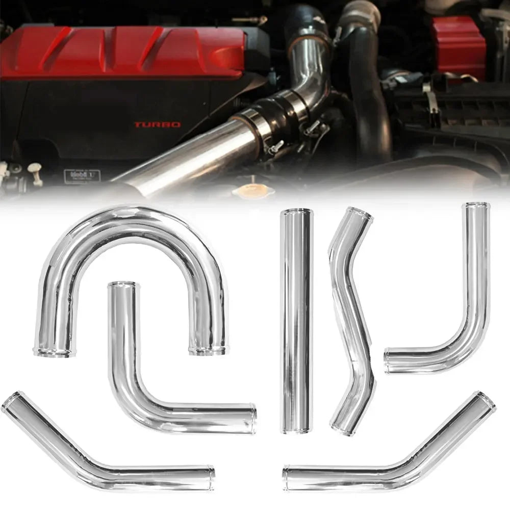 Universal L S Type Aluminum Tube 76mm 89mm 3inch 3.5inch Cold Air Intake Pipe for Racing Car Turbo High Flow 0/45/90/180 Degrees CM World