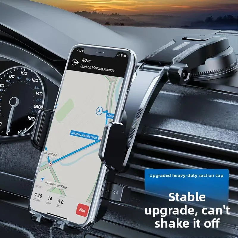 Car-Mounted Phone Holder With Adhesive Suction Cup, Foldable, Rotatable, And Heat-Resistant For Center Console Dashboard