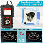 Car OBD2 Scanner Diagnostic Tool Code Reader, Car Voltage Tester Engine Fault Code Scanner, Charging Tester Diagnostic cy3001B Car Mobile World