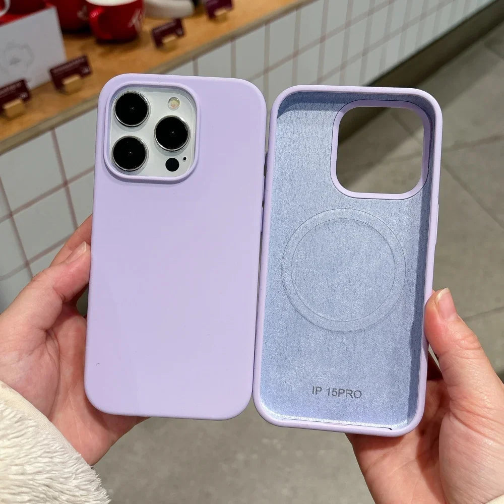 Liquid Original Magnetic For Magsafe Wireless Case for iPhone 18 17 Air 16 15 14 Plus 13 Pro Max Charging Candy Silicone Cover