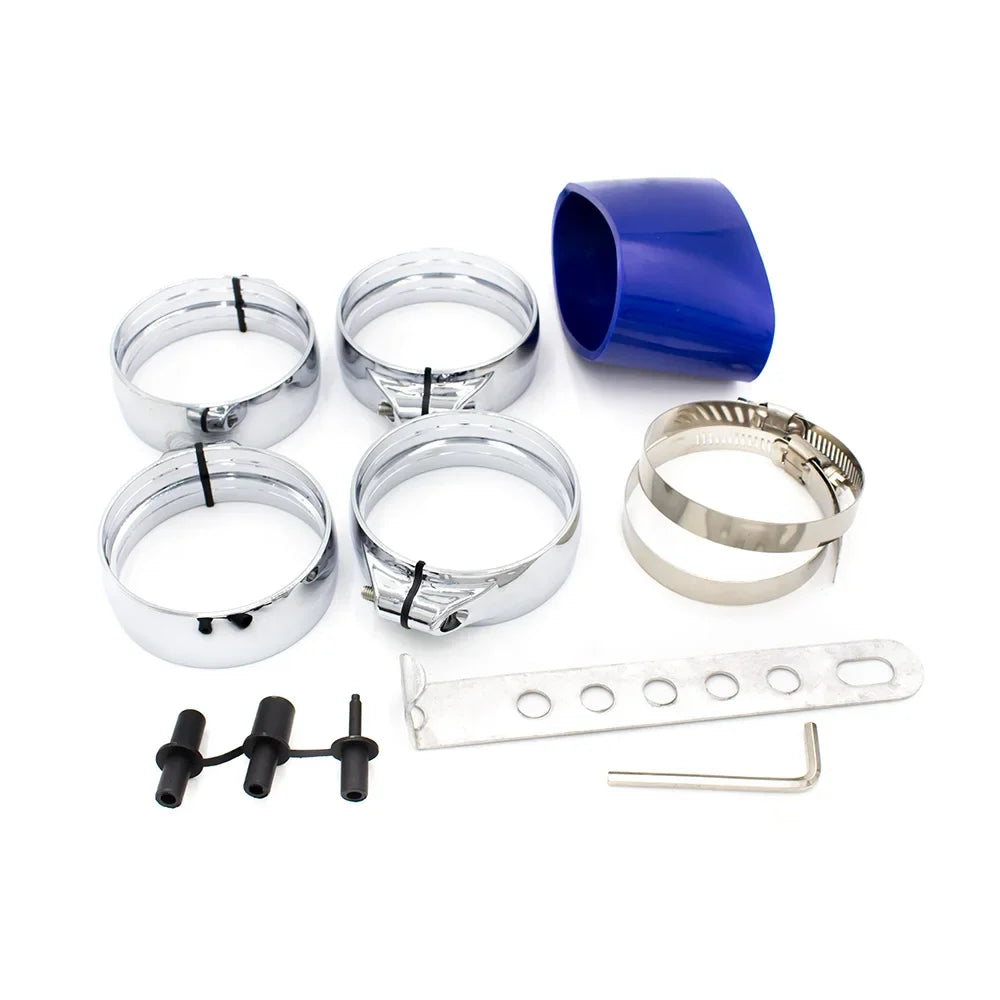 Universal 3" 76mm Air Intake Pipe Aluminum alloy intake pipe Kit Turbo direct cold air Filter injection system with air filter