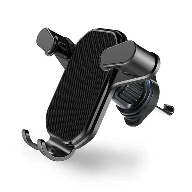 2PCS Car Phone Holder Mount Auto Locking Universal Phone Holder with Hook Clip for Car Air Vent for iPhone Samsung CM World