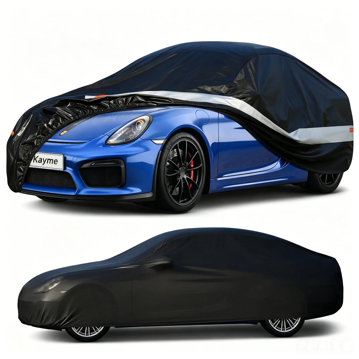 10 Layers Thick Car Cover 100% Waterproof Outdoor Rain Snow UV Dust Sun Protection Full Body Auto Cover All Season Universal Fit