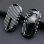 For Tesla Model 3 Y S Carbon Fiber Car Key Fob Cover Case Chain Ring Shell 2018 2019 2020 2021 2022 2023 2024 CM World