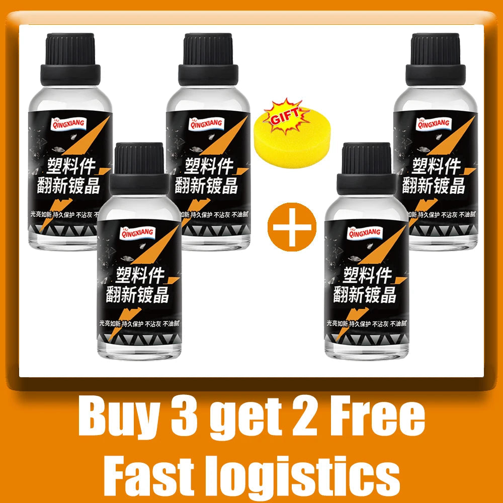 Plastic Restorer Longlasting Trim Hydrophobic Liquid Kit Coating Keyboard Repairman Cleaner Renovator for Car Detailing CM World