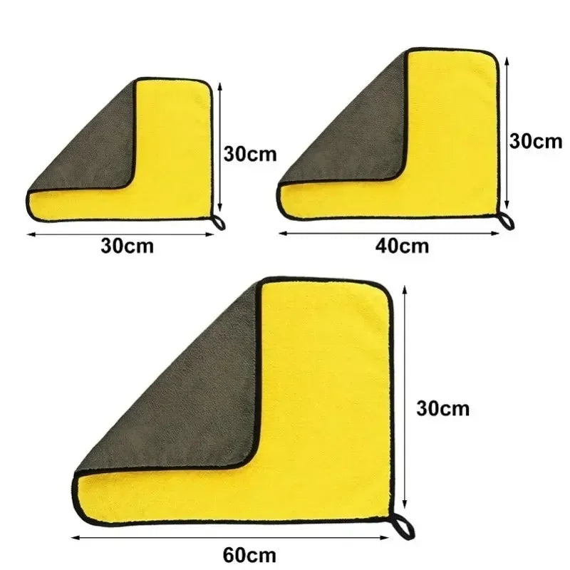 3/10Pcs Microfiber Cleaning Towel Car Cleaning Cloths Professional Detailing Car Drying Microfiber Towel Wash Towels Accessories