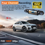 4 Channel Dash Cam 360° Car Video Recorder Black Box with Night Vision 24/7 Parking Monitor G-Sensor Loop Recording Auto Parts Car Mobile World
