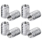4Pcs Car Tire Valve Stems Cap Knurling Style Tire Valve Cap Aluminum Tire Wheel Stem Air Valve Cap car Universal accessories CM World