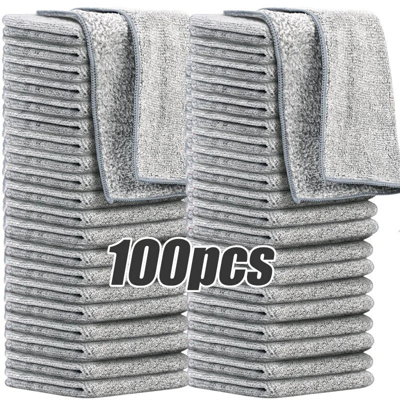 Thicken Microfiber Cleaning Cloths Lint Free Microfiber Cleaning Towel Cloths Reusable Cleaning Towels Absorbent for Car Window