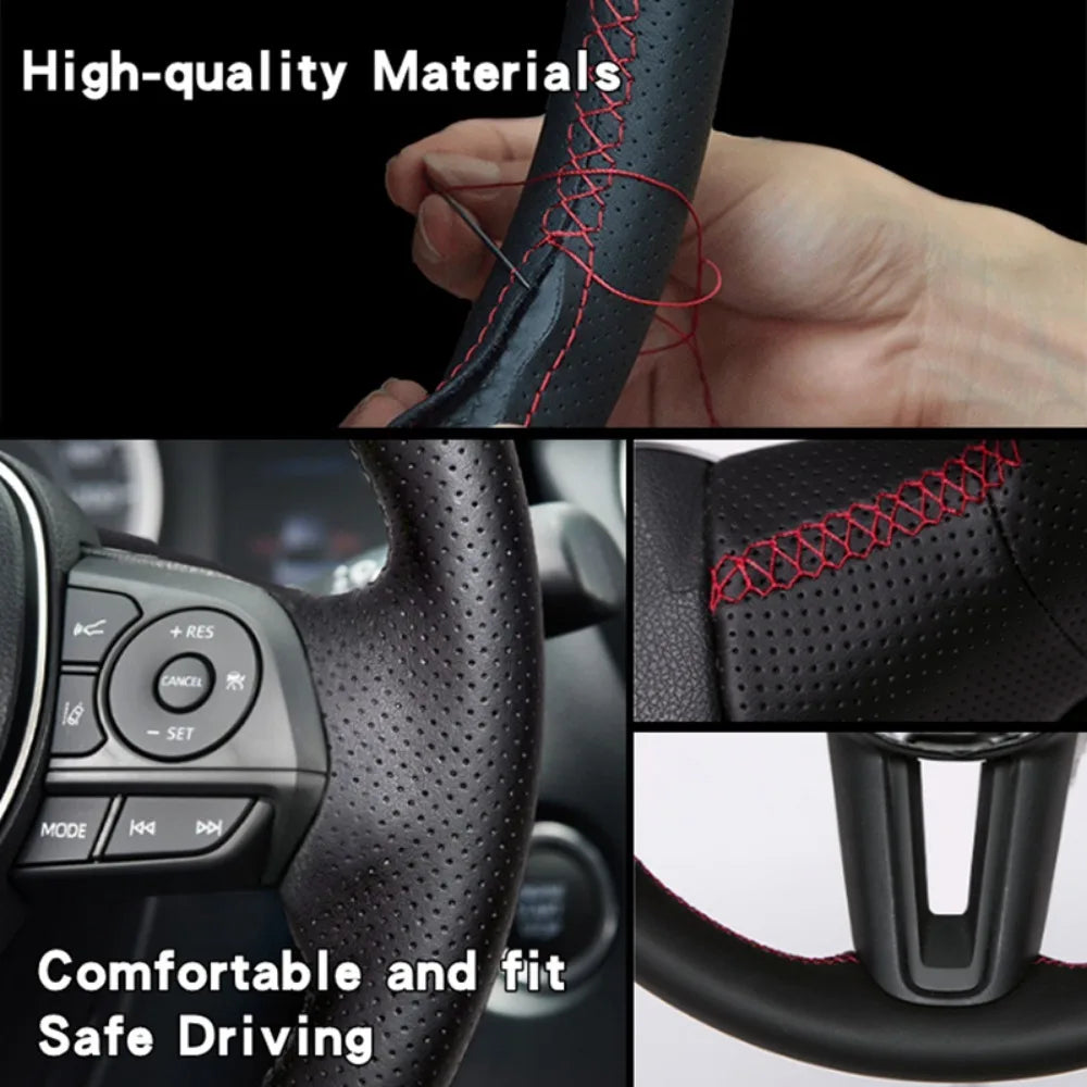 Car Steering Wheel Cover Carbon Fiber Leather For Mercedes Benz W176 W246 W205 C117 C218 X218 W213 X156 X253 W166 X166 EQV W447 CM World