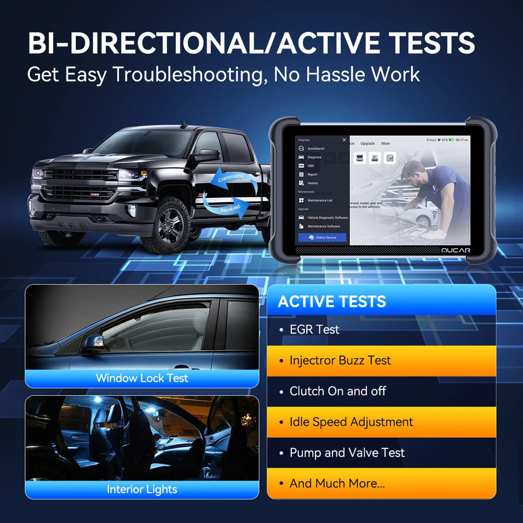 Global Version MUCAR 892BT Auto OBD2 Scanner Lifetime Free ECU Coding Bidirectional Key IMMO 35 RESET AI Car Diagnostic Tool Car Mobile World