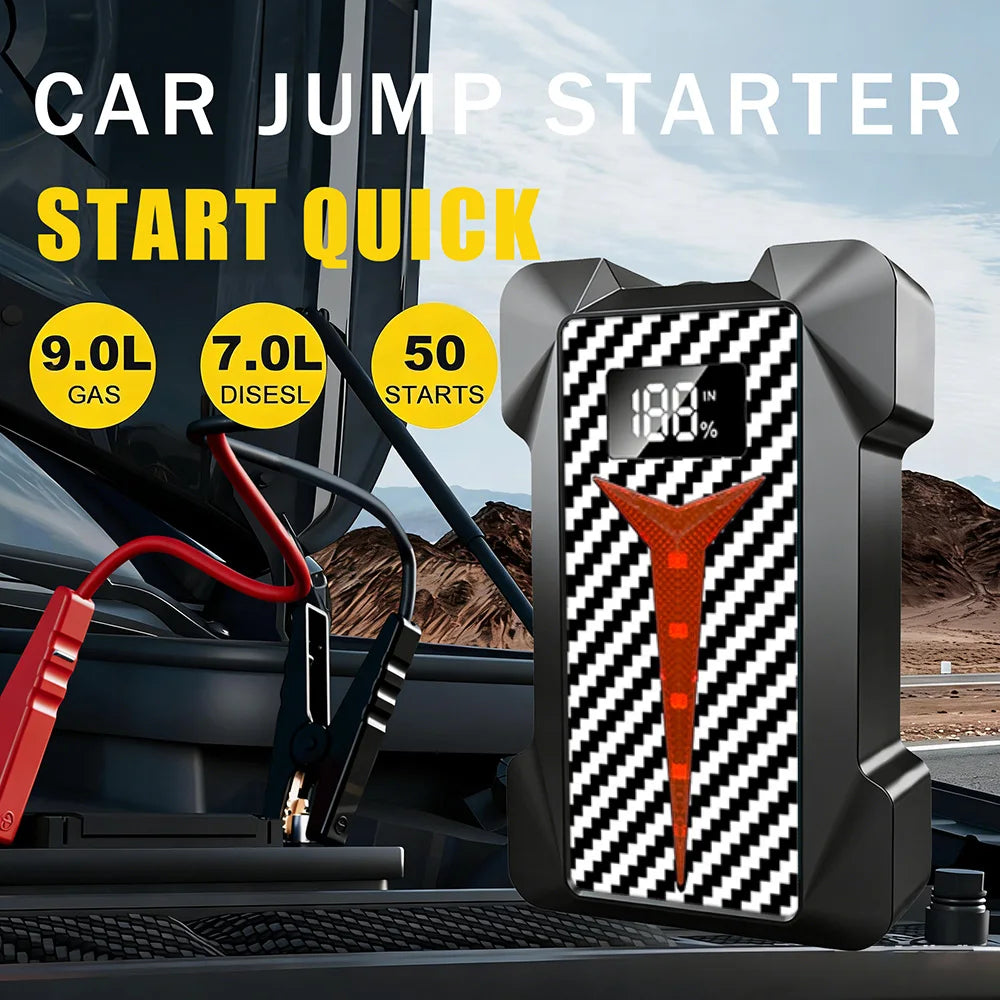 Car Jump Starter Car Booster Device Charger Battery Less Portable Car Starting for Emergency Device Jump Start