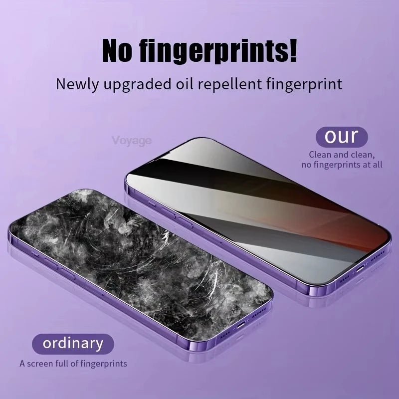 1-5PCS Anti Spy Tempered Glass For Samsung Galaxy S26 Plus S25 Ultra S24 S23 S22 Fingerprint Unlock Privacy Screen Protectors