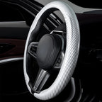Steering Size 36-38cm Universal Non-slip D-shaped Round Breathable Car Steering Wheel Cover Protector Suitable Auto Accessories CM World