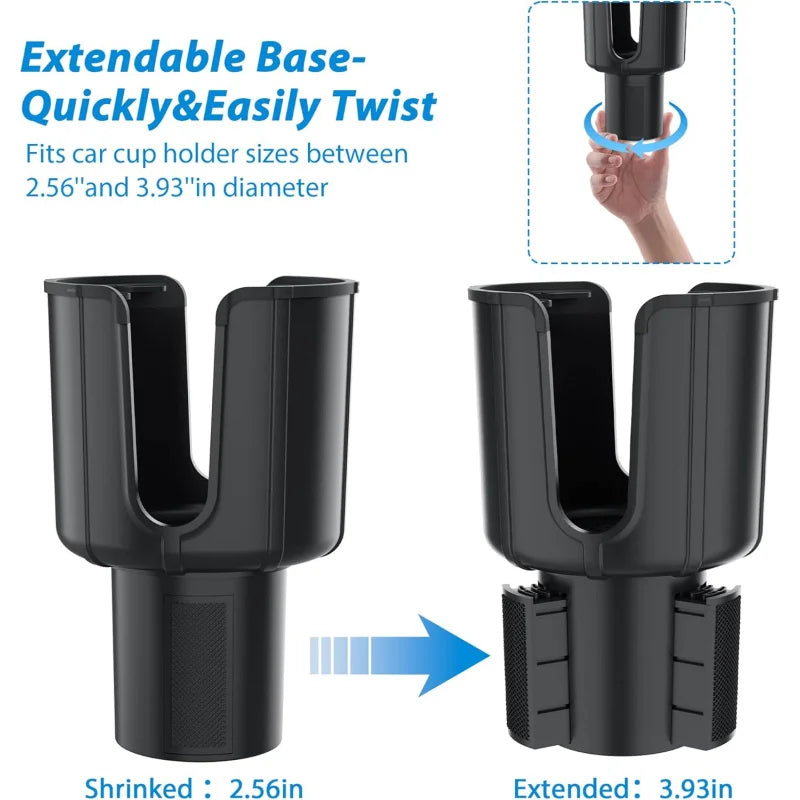 GloBosenPur Car Cup Holder - Extender Suitable for car storage box,With adjustable base,Compatible Yeti 20/26/30 Ounce(about 850 CM World