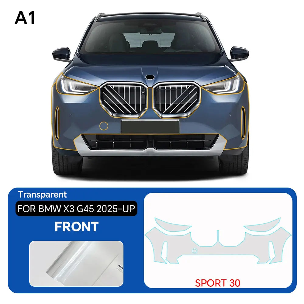 For BMW X3 G45 Sport 30 2025 Full Vehicle Clear Bra PPF Paint Protection Film 9Mil TPU Transparent Anti Scratch Car Wrap Film Car Mobile World