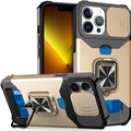 Case For iPhone 17 16 15 14 13 12 Pro Max Plus 8 7 Plus Mini Heavy Duty Protection With Sliding Camera Cover And Card Clip Cover Car Mobile World
