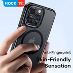ROCK Translucent Magnetic Case for iPhone 15 Pro Max Matte Anti-Fingerprint Hard Cover for iPhone 15 Pro Compatible with MagSafe