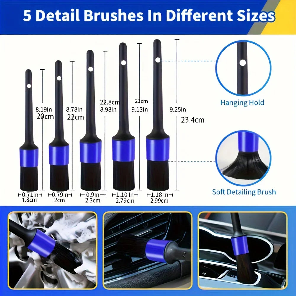 27 Pcs RV Car Wash Kit, Car Accessories, Cleaning Supplies, Car Cleaning Brush, Car Repair Kit, Car Repair Brush, Bathroom CM World