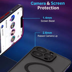 Magnetic Mobile Phone Case with Stand for iPhone 17 16 Pro Max 15 14 Plus 13 12 11 Translucent Cover with Kickstand Car Mobile World