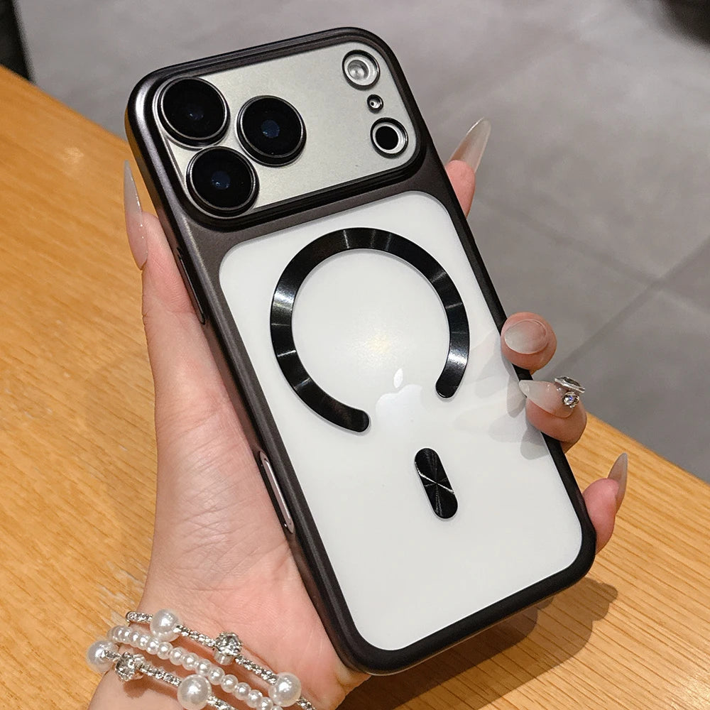 Luxury Matte Translucent Magnetic Case For iPhone 17 Pro Max 17Pro 17 Air For Magsafe Wireless Charging Camera Protector Cover Car Mobile World