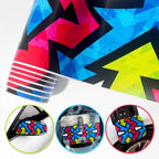 1Roll Creative Graffiti Geometric Pattern Car Film Modification Motorcycle Bicycle Skateboard Boat Waterproof Vinyl Wrapping Car Mobile World