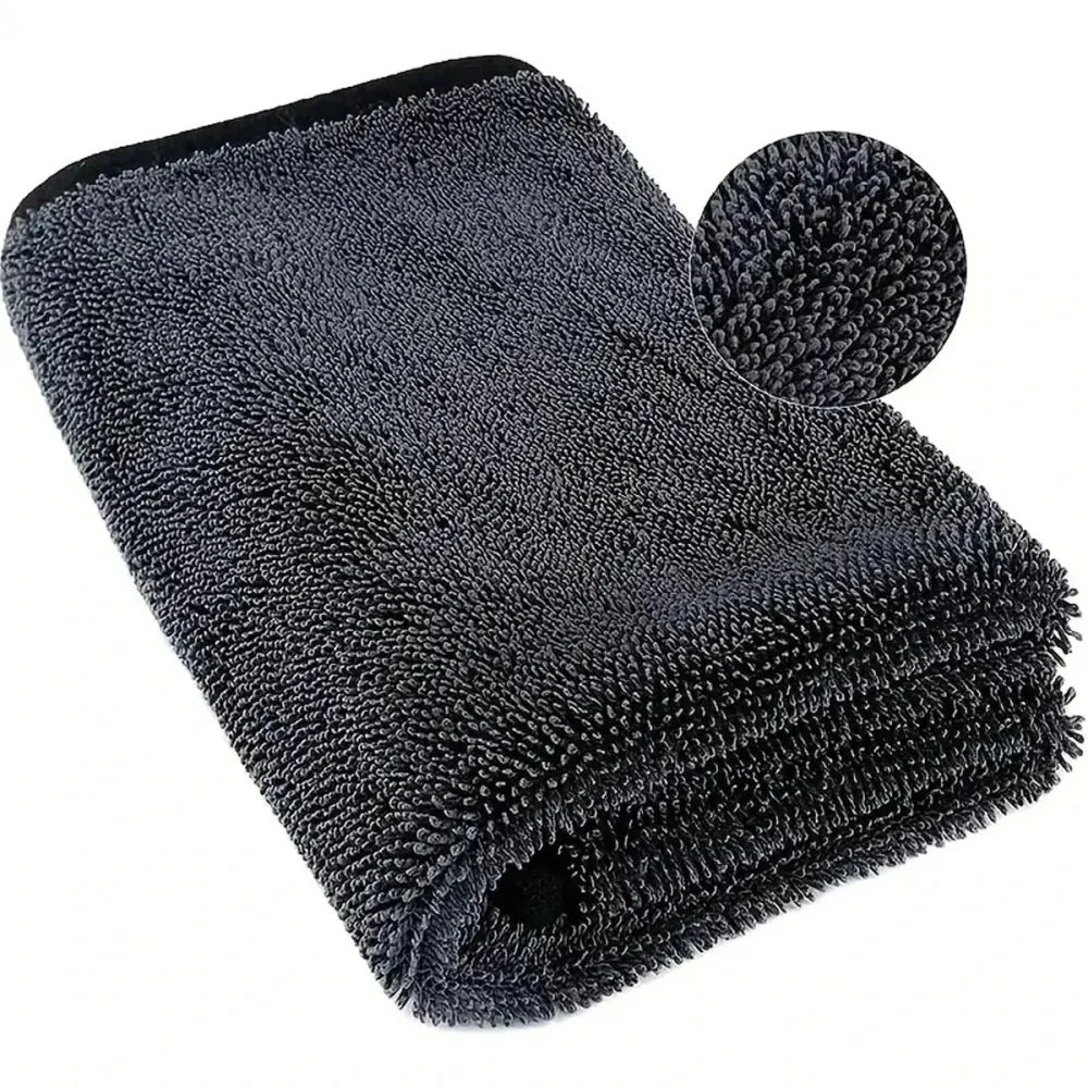 Oversized Dark Gray Car Microfiber Towel Strong Absorbent High-Efficiency Cleaning Car Wash Cloth Microfiber Wipe Cloth