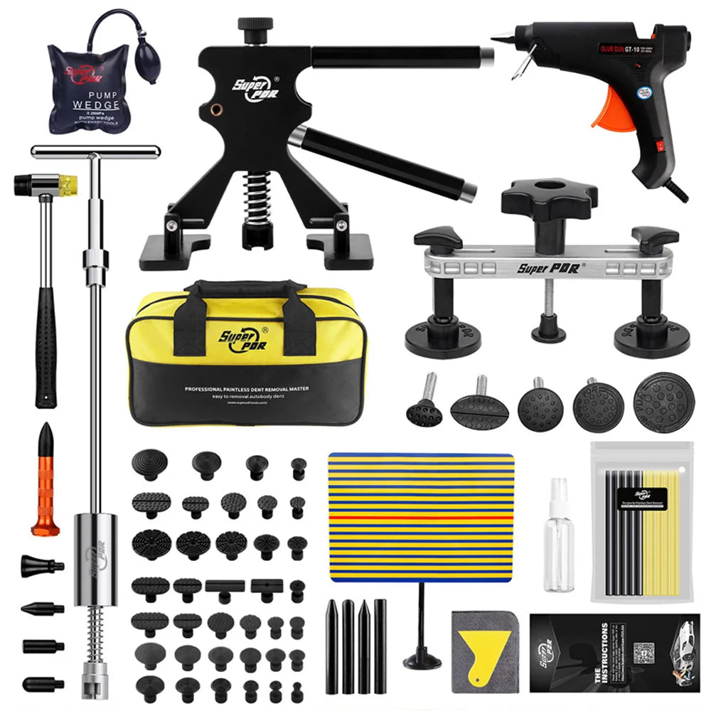 Super PDR Tools Paintless Dent Repair Kit Car Dent Removal Car Repair Dent DIY Hail Repair Tools CM World