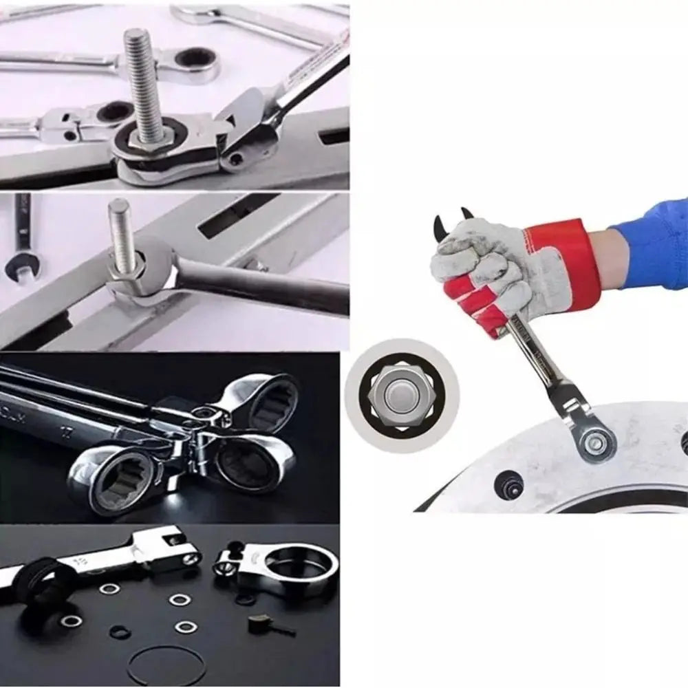 Dual Heads Dual Heads Ratchet Wrench Quick Release 72 Teeth Ratcheting Combination Wrenches Reversible Ratchet Spanner