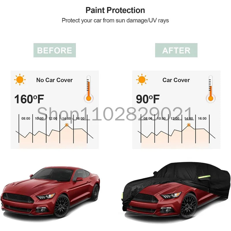 For ZEEKR 001 Full Car Cover - Outdoor Universal Full Body Cover With Side Zipper, Waterproof Dustproof Sunshield Car Mobile World