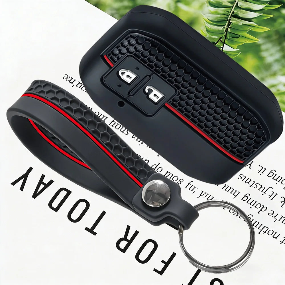 Premium Silicone Car Key Case Cover With Keychain-For Suzuki Swift 2017 2018 Keyring Key Chain Holder Protector