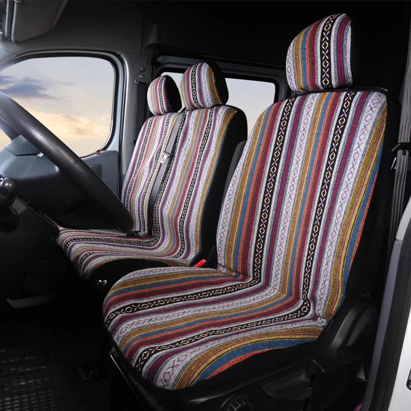 2+1 Universal Striped Color Car Seat Covers For Iveco Daily For Ford Transit For Sprinter 02 For  An Opel Vivaro 2006