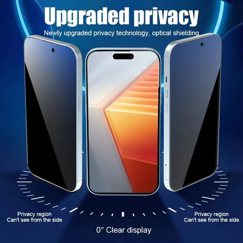 Oleophobic Coating Privacy Screen Protector For iPhone 17 Pro Max 16 15 13 11 14 12 Air 16E Mini SE 7 XR Dust Free Installation Car Mobile World